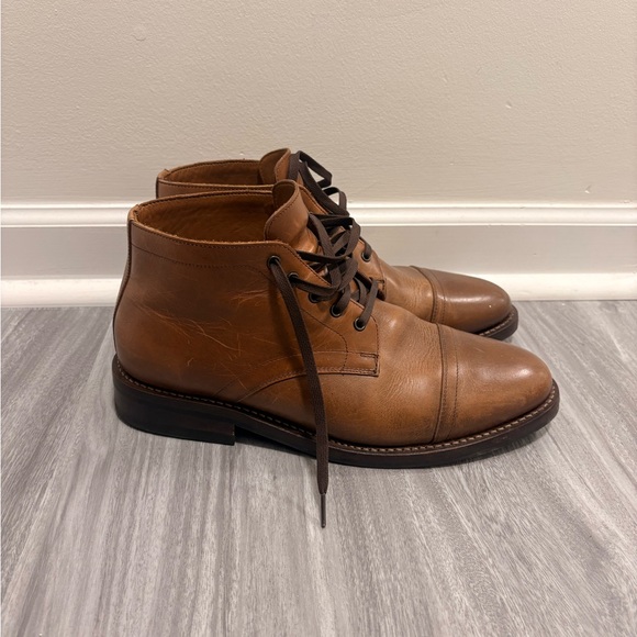 thursday cadet tobacco Thursday Boot Company Tobacco Cadet Tan Leather Cap-Toe Lace-Up Boots